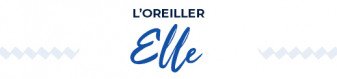 Oreiller mi-ferme brodé Elle