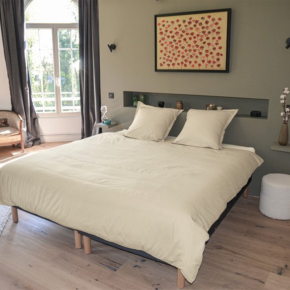 Parure de lit  percale de coton bio