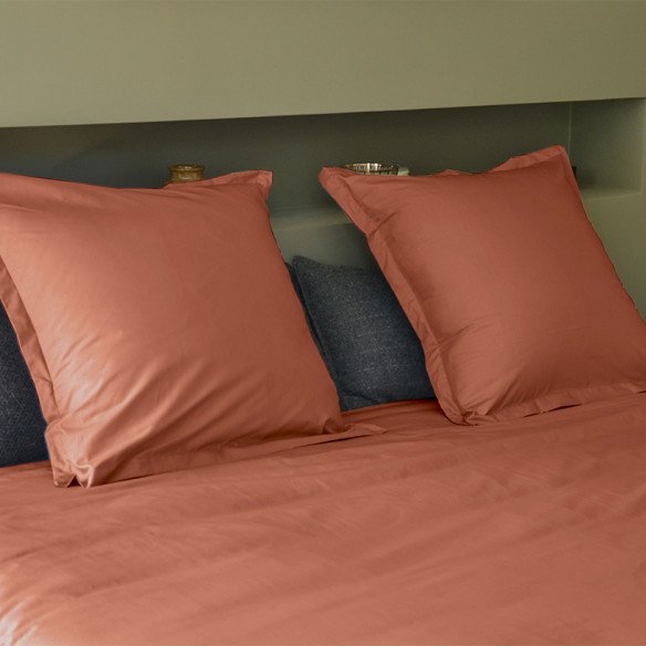 Housse de couette 140x200 en coton BIO TERRACOTA 