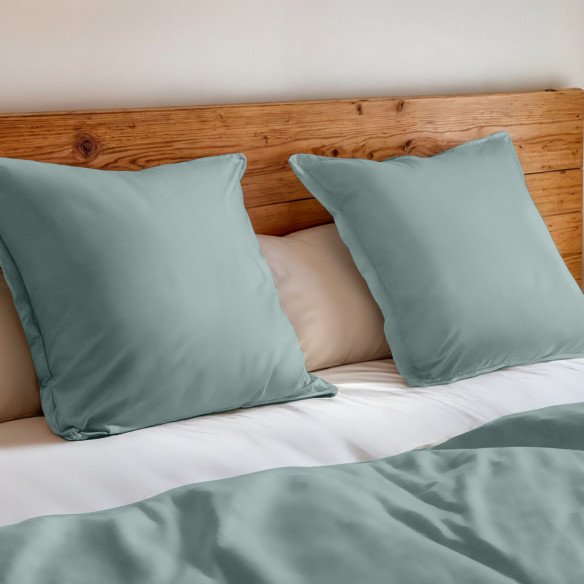 Parure de lit en coton bio | Vert de gris