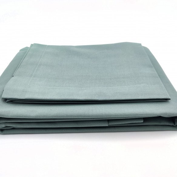 Parure de lit en coton bio | Vert de gris