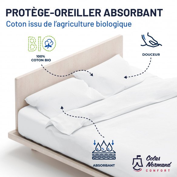 Protège oreiller en Coton Bio | Canelle