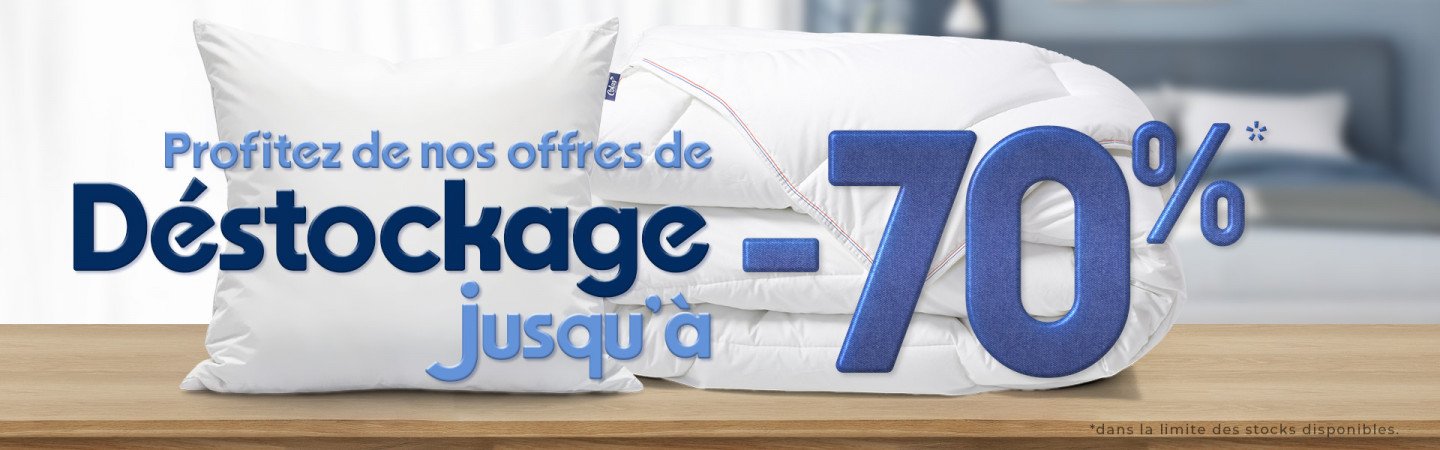 Profitez toutes l'année de nos offres de destockage